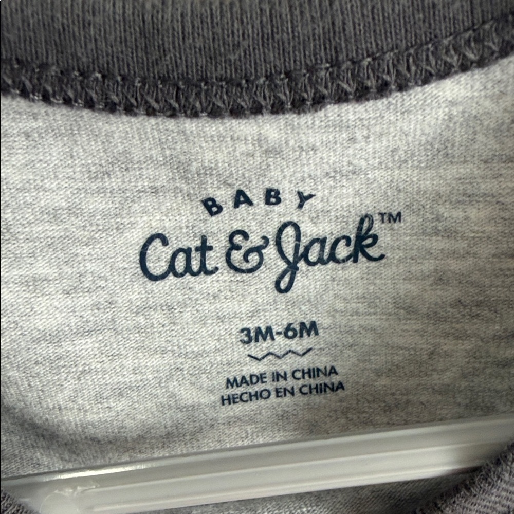 Cat & Jack Gray and Black Kids Footie - Picture 2 of 3